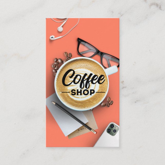 Coffee shop/Coffee house/Coffee store Business Card (Front)