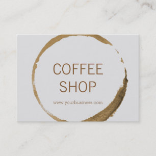Coffee Shop - coffee stain Business Card