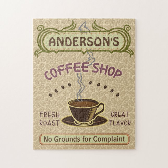 Coffee Shop Cup Create Your Own Personalised Light Jigsaw Puzzle (Vertical)