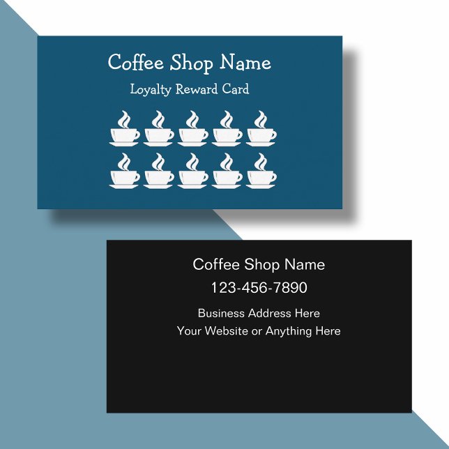 Coffee Shop Customer Rewards Bulk Business Cards (Creator Uploaded)