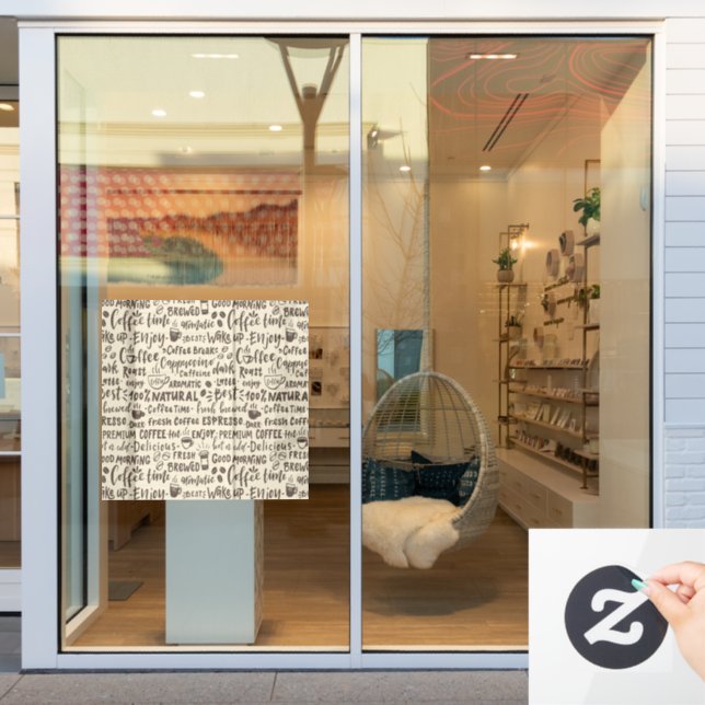 coffee shop decals, modern  (Store Window)