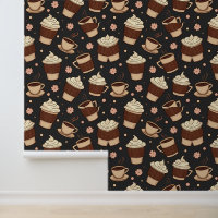 Coffee Shop Dreams: Whimsical Latte Pattern Design