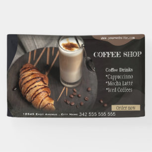 coffee shop espresso cafe drinks modern Business B Banner