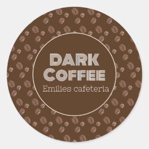 Coffee Shop Flavour Type Restaurant Classic Round Sticker