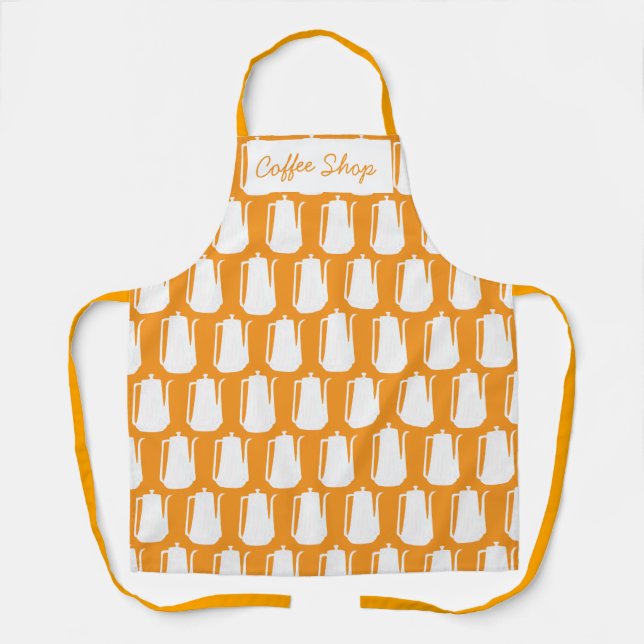 Coffee Shop Logo Shower Gift Kitchen   Apron (Front)