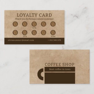 Coffee Shop Loyalty Card 