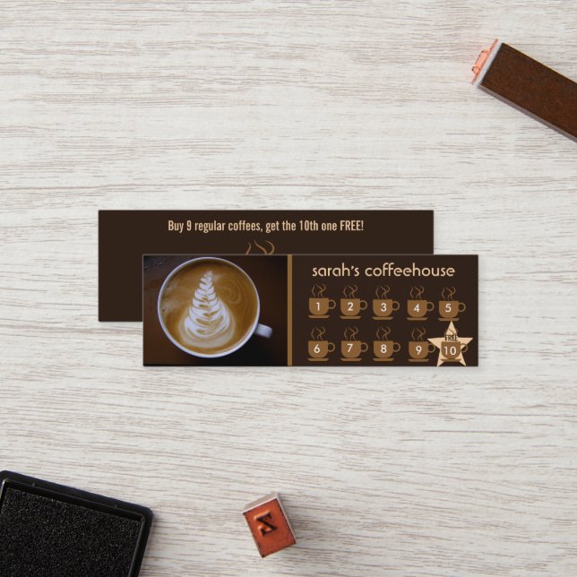 coffee shop loyalty card (Front/Back In Situ)