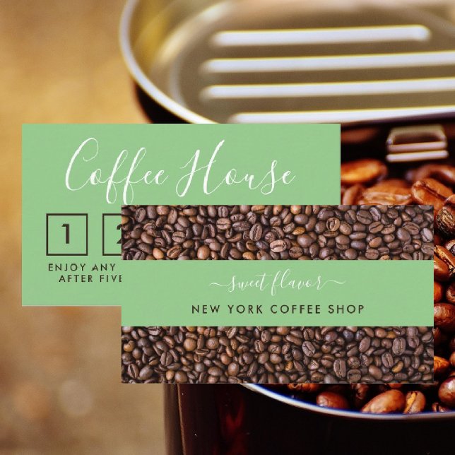 Coffee Shop Loyalty Card - Coffee Bean Strip (Creator Uploaded)