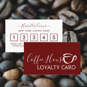 Coffee Shop Loyalty Card - Coffee Icon