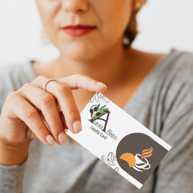 Coffee Shop Loyalty Card Professional Modern Custo (Creator Uploaded)