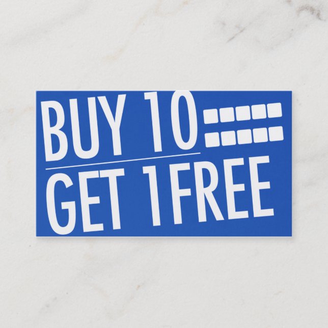 Coffee Shop Loyalty Punch Card Business Card (Front)