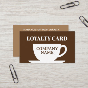 Coffee shop loyalty / punch card template for cafe