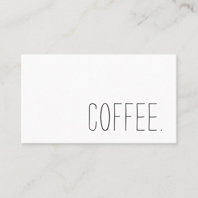 Coffee Shop Loyalty Simple Punch Card (Front)