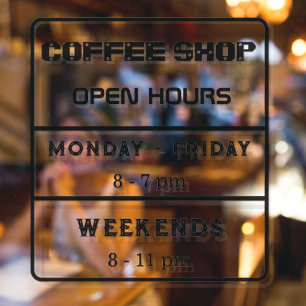 Coffee Shop open Hours Business Times 