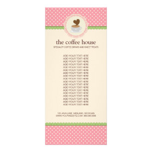 Coffee Shop Product Rack Cards