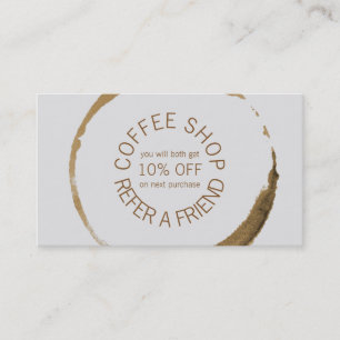Coffee Shop - Refer a Friend Referral Card