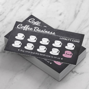 Coffee Shop Rustic Chalkboard Cafe Loyalty