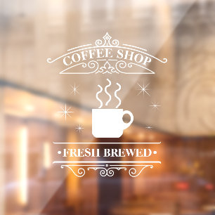 Coffee Shop Scrollwork Frame White ID875