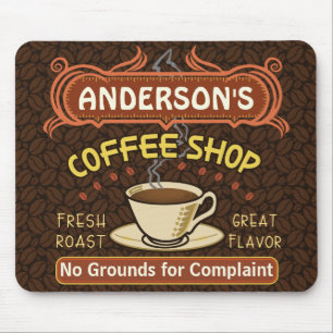 Coffee Shop with Mug Create Your Own Personalised Mouse Pad