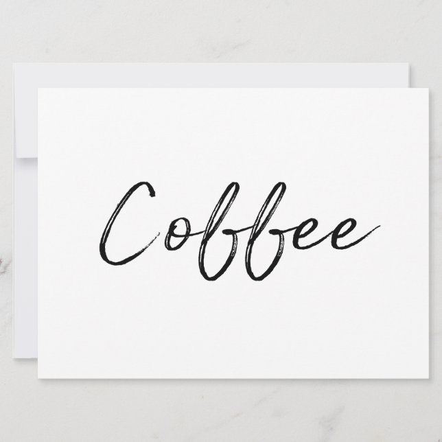 "Coffee" Sign | Stylish Hand Lettered (Front)