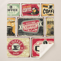 Coffee signs and labels collection. Retro and vint