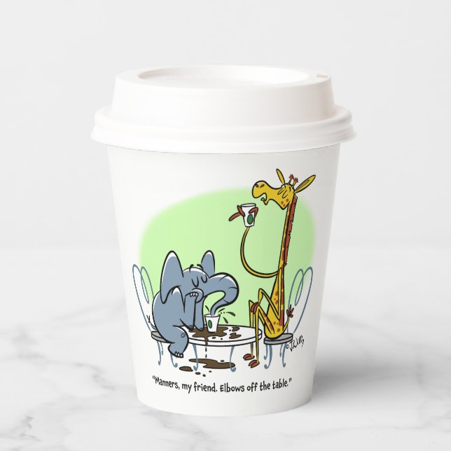 Coffee Slob by Jeff Willis Art Paper Cups (Front)