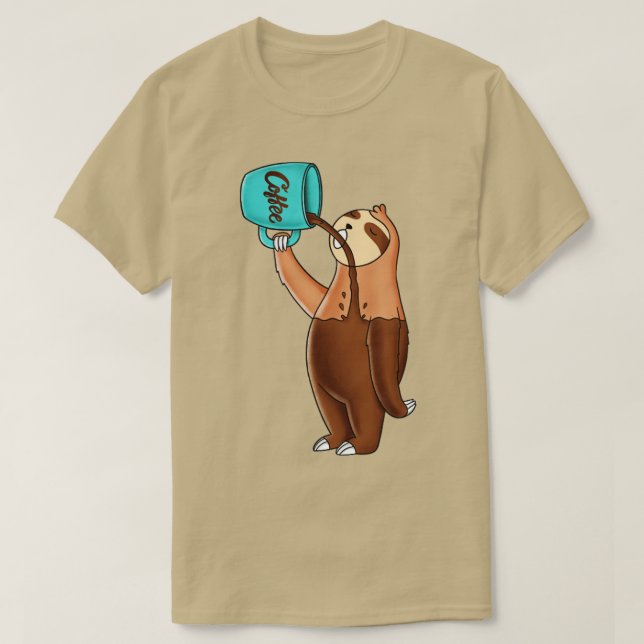 Coffee Sloth1 T-Shirt (Design Front)
