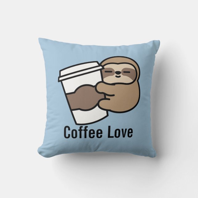 Coffee Sloth Cushion (Front)
