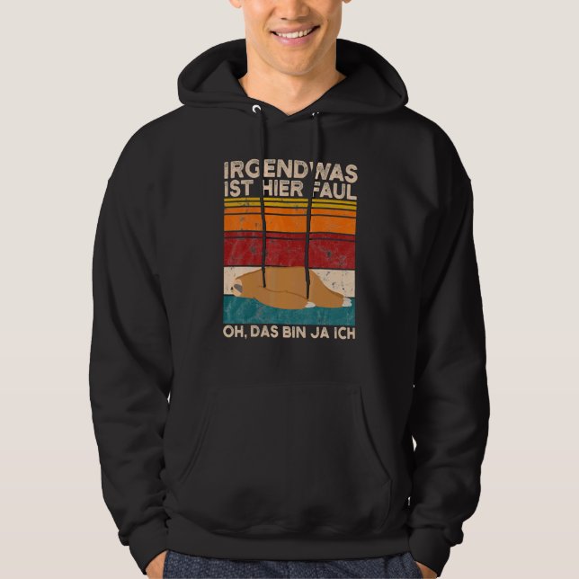 Coffee Sloth Something Is Here Faul Oh Das Bin Ja  Hoodie (Front)