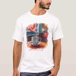 Coffee & Small Town Mornings –Vintage Café T-Shirt