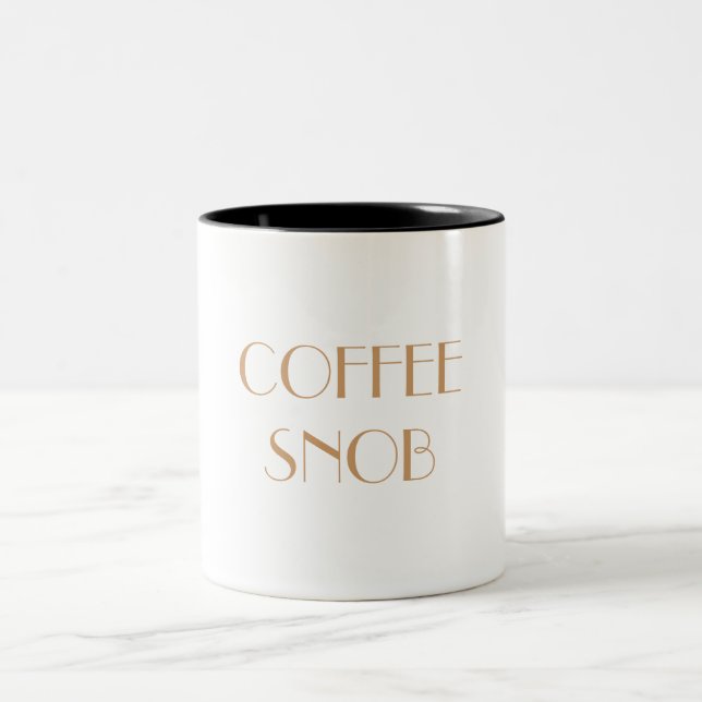 COFFEE SNOB Mub Two-Tone Coffee Mug (Center)