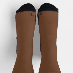 Coffee Solid Plain Colour Socks