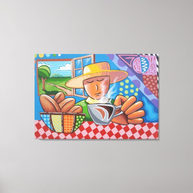 COFFEE SOUTH AMERICAN STRETCHED CANVAS ART PRINT (Front)