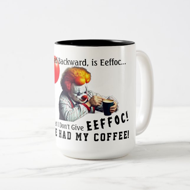 Coffee Spelled Backward Mug (Front Right)