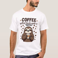 Coffee Spelled Backwards is eeffoC Caffeine Sloth