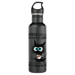 Coffee Spelled Backwards Is Eeffoc Cat Coffee Love 710 Ml Water Bottle