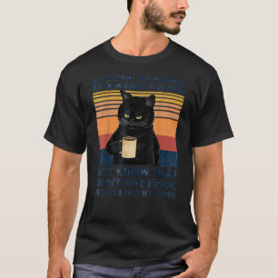 Coffee Spelled Backwards Is Eeffoc Cat Drinking Vi T-Shirt