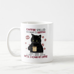 Coffee Spelled Backwards Is Eeffoc Funny Cats Drin Mug