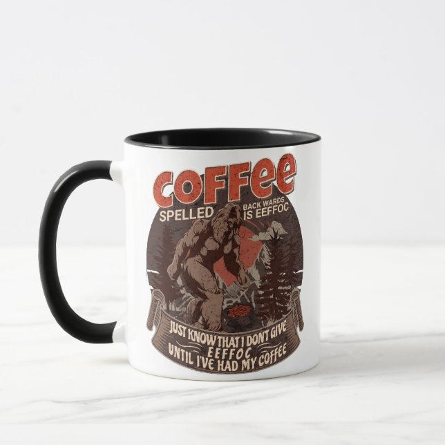 Coffee Spelled Backwards Is Eeffoc  Mug (Left)