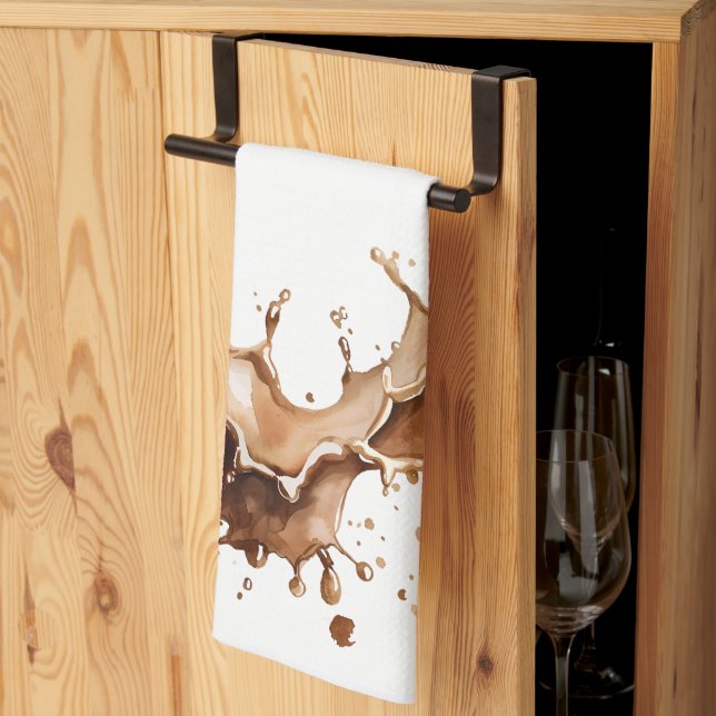 Coffee Spill Tea Towel (Thirds Fold)
