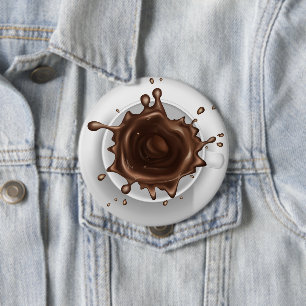Coffee Splash 10 Cm Round Badge