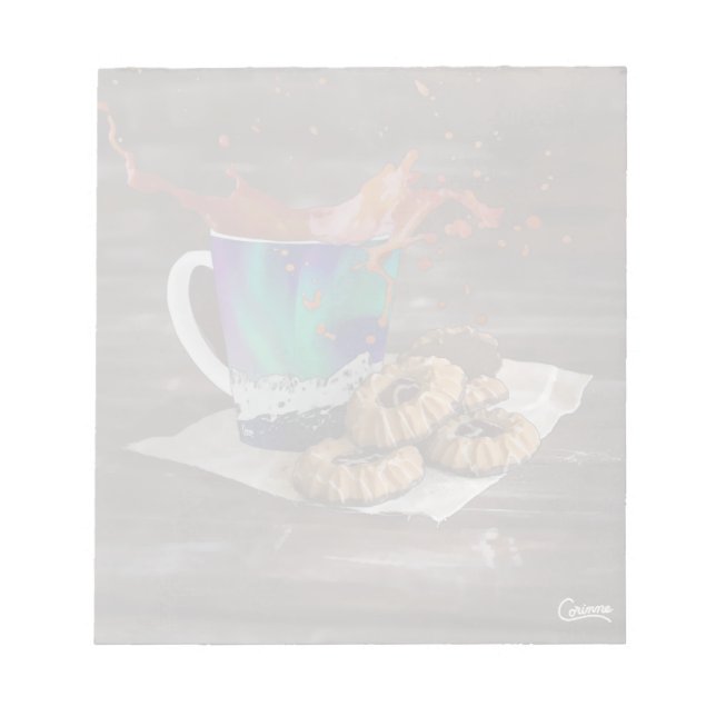 Coffee Splash - 5.5" x 6" Notepad (Front)
