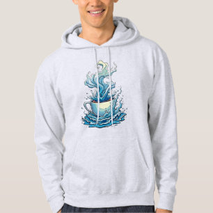 Coffee Splash: Dynamic Art Hoodie