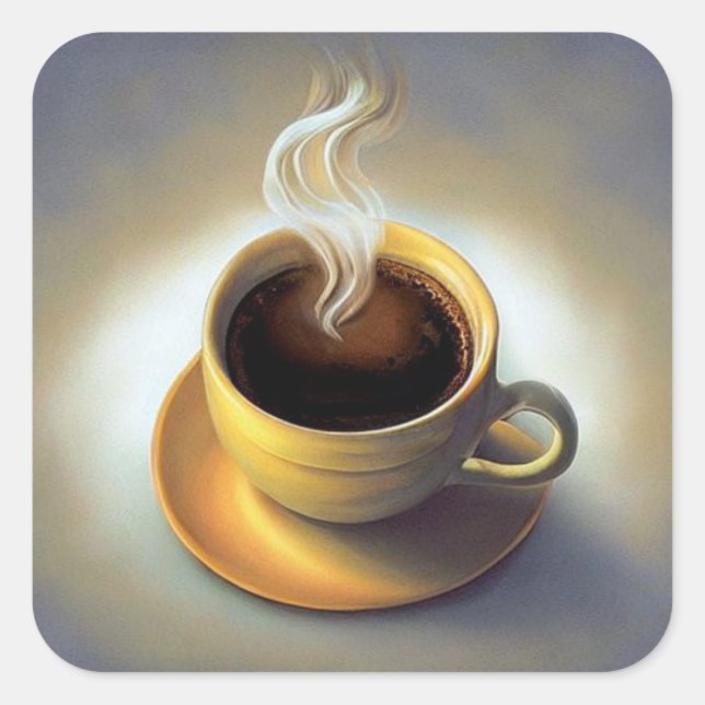 Coffee Square Sticker (Front)