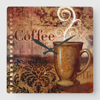 Coffee Square Wall Clock