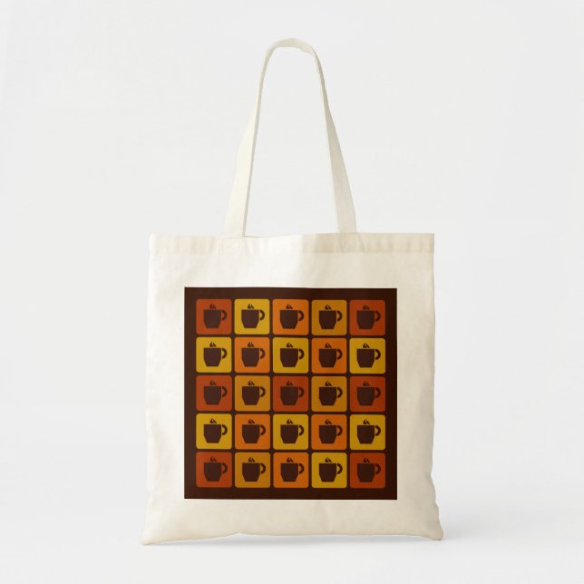 Coffee Squares bag - choose style & colour (Front)
