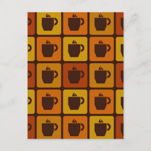 Coffee Squares postcard, customisable Postcard