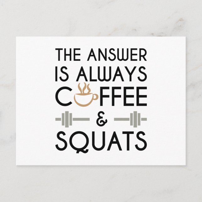 Coffee & Squats 2 Postcard (Front)