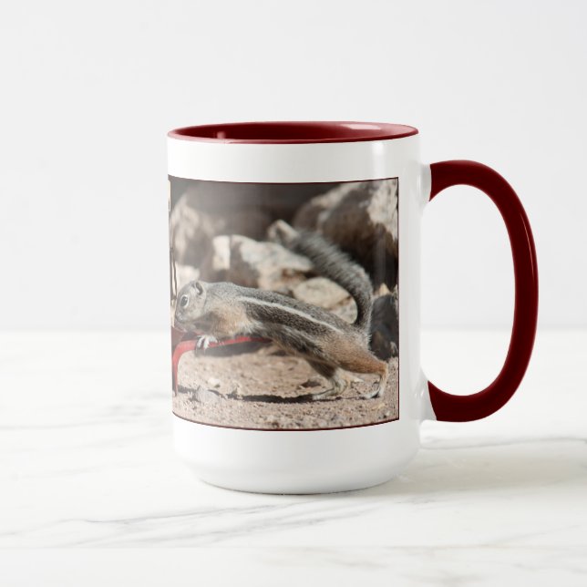 Coffee Squirrels Ringer Mug (Right)