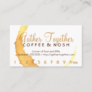 Coffee Stain Gather Punch / Loyalty Card